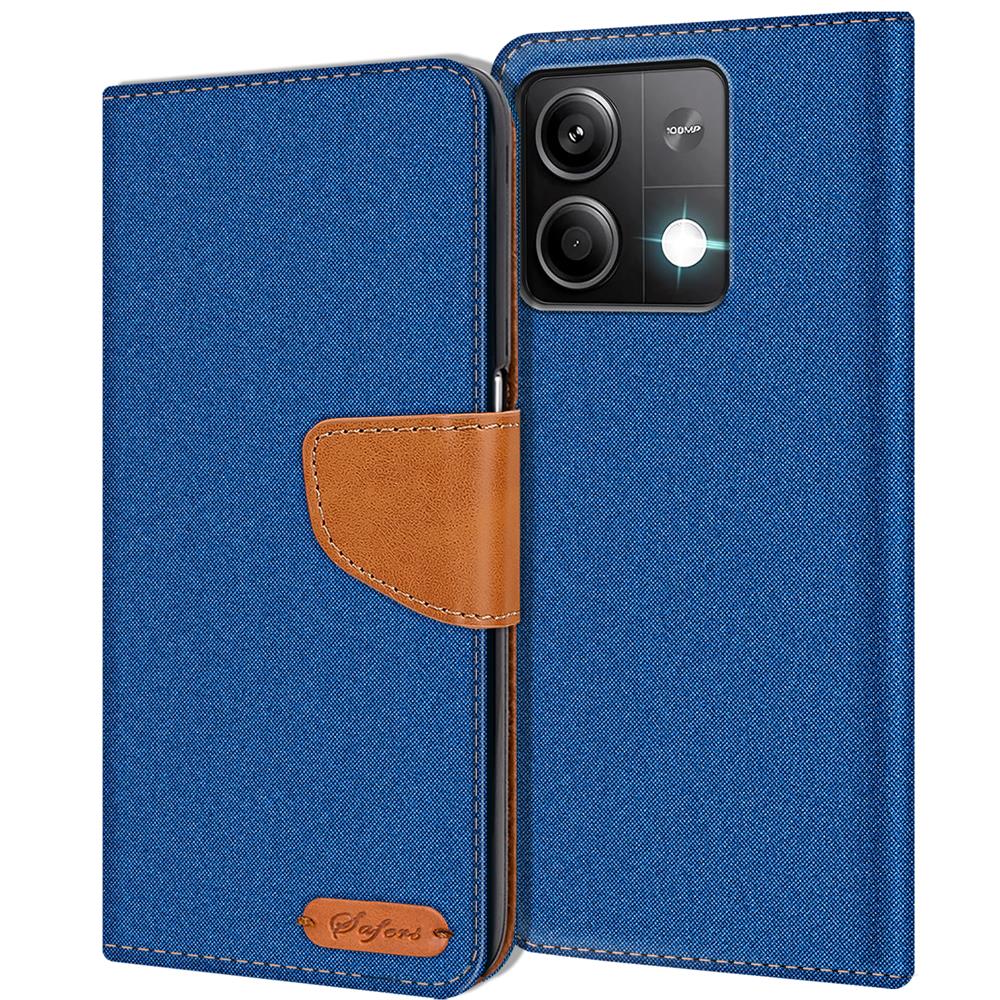 Textil Wallet für Xiaomi Redmi Note 13 Pro 5G in Blau