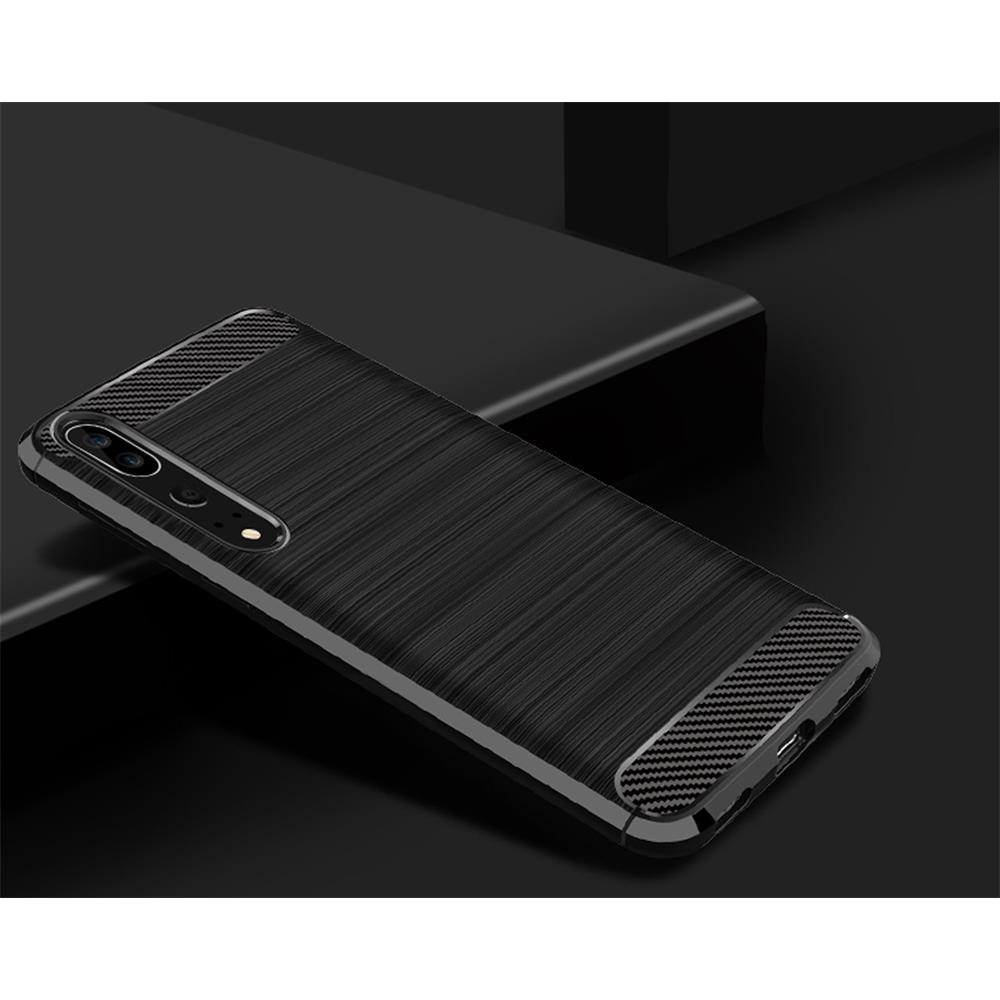 Carbon Brush TPU für Huawei P20 Pro in Schwarz