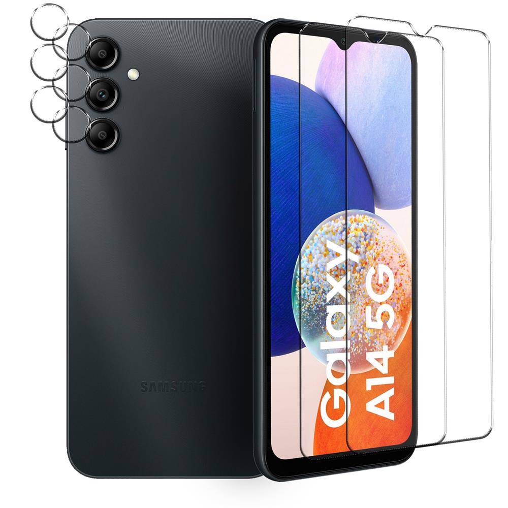 4in1 Glas Set für Samsung Galaxy A14 4G/5G