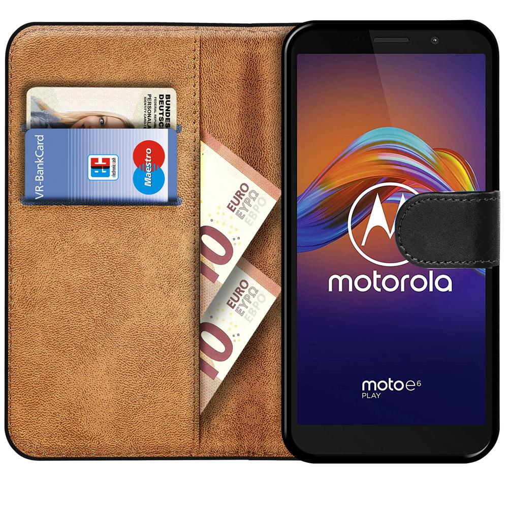 Basic Wallet für Motorola Moto E6 Play in Schwarz