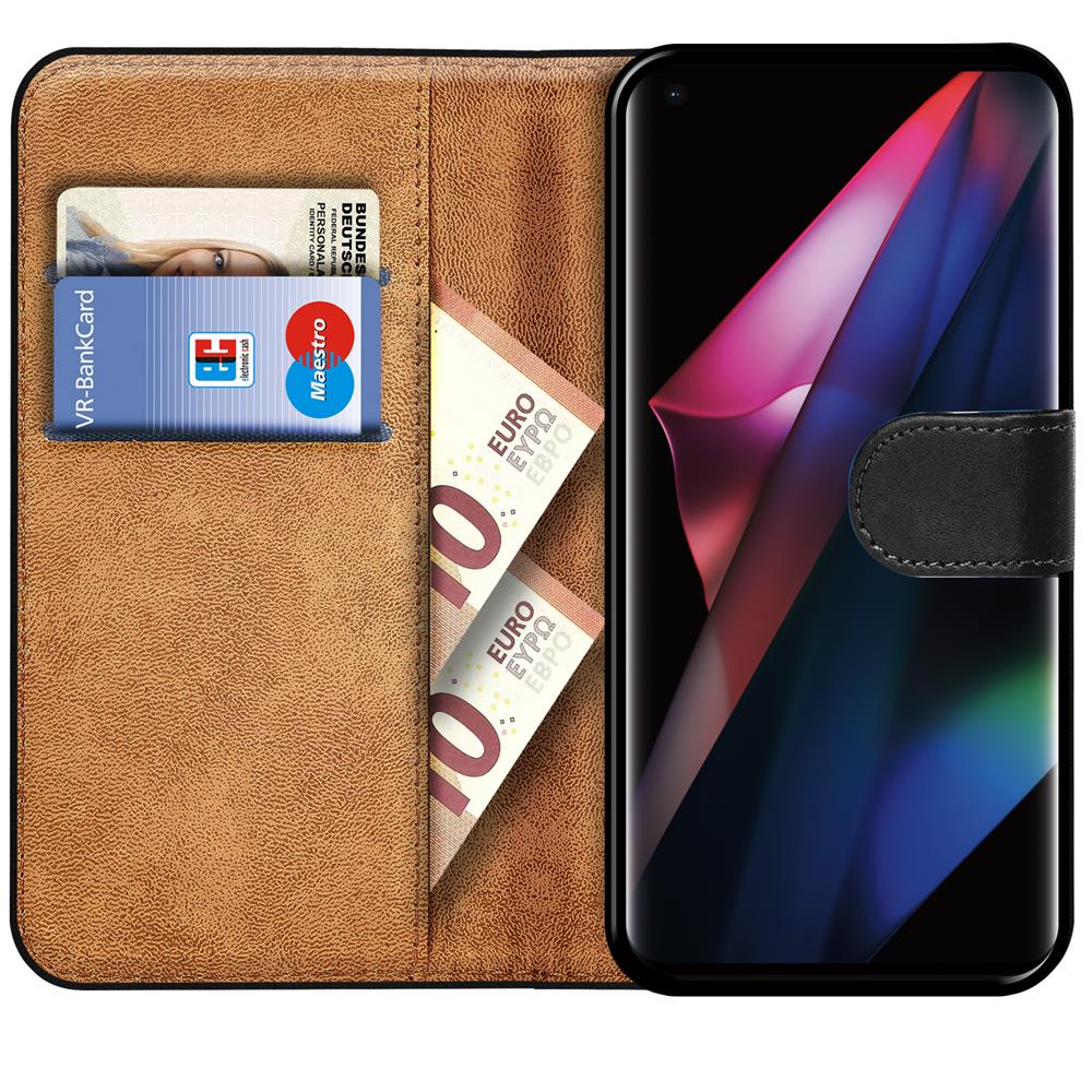 Basic Wallet für OPPO Find X3 Pro in Schwarz