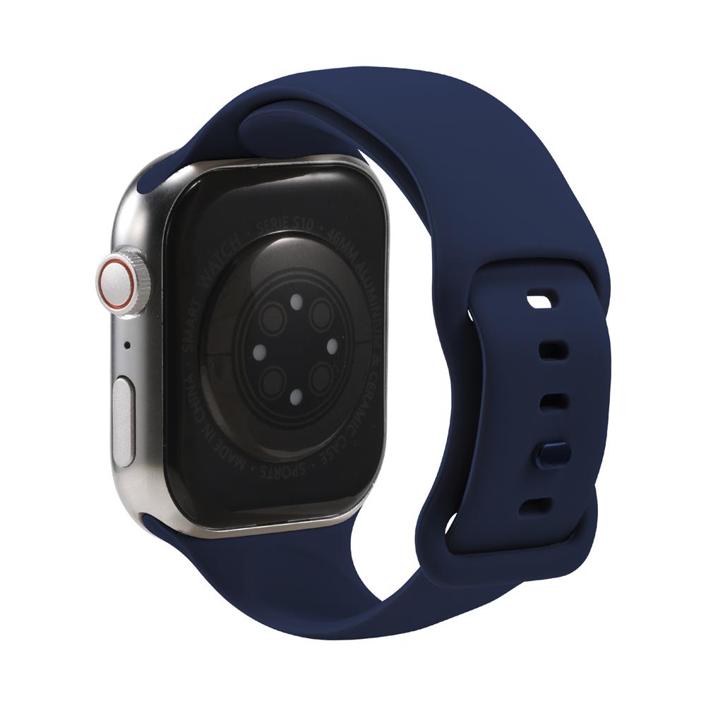 Silikonarmband Butterfly Apple Watch 1-11/SE1-3/Ultra1-3 - 42/44/45/49mm in Mitternachtsblau - Größe L