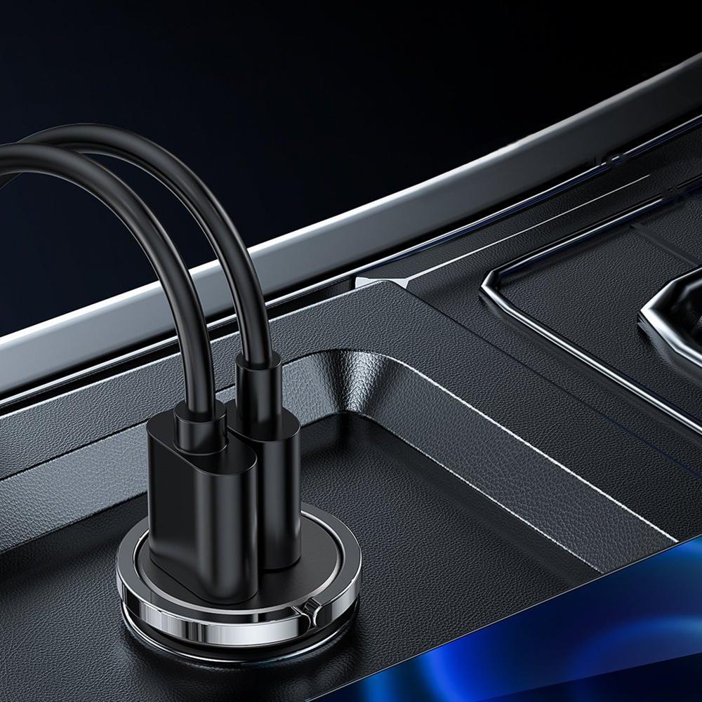 Kfz-Ladegerät Joyroom C-A35 USB + USB-Typ-C in Grau