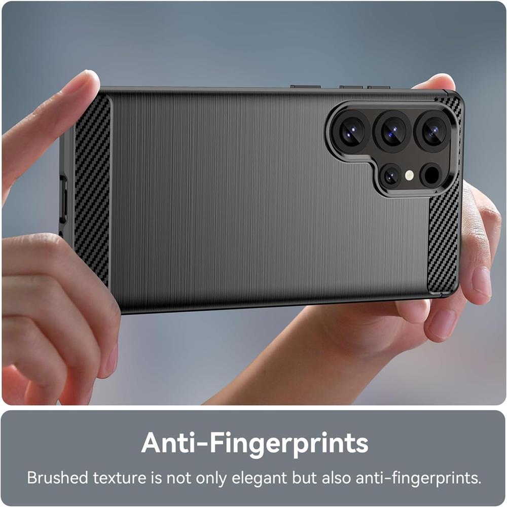 Carbon Brush TPU für Samsung Galaxy S25 Ultra in Schwarz