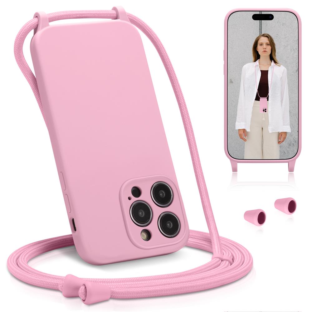 Connect Case Colour inkl. Kette für Apple iPhone 15 Pro Max in Rosa