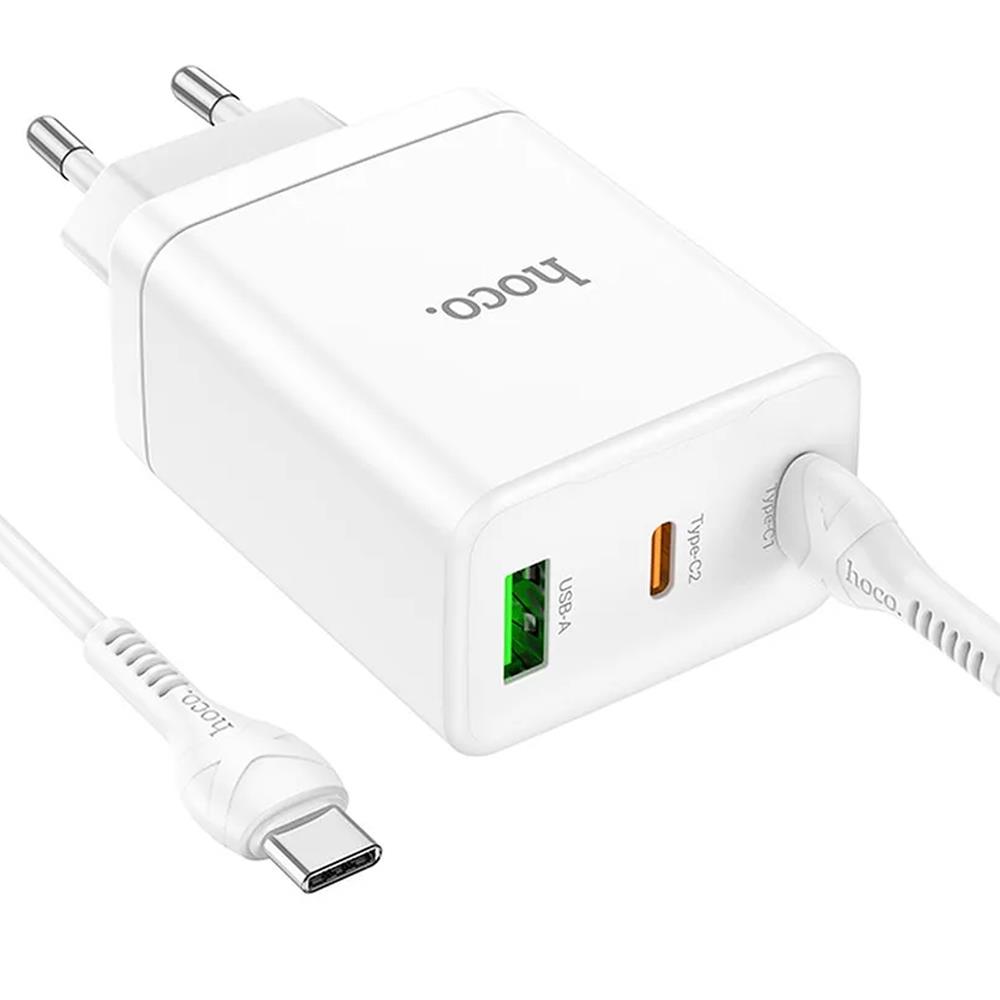 Netz-Ladegerät Hoco - N33 Start Typ C in Weiss