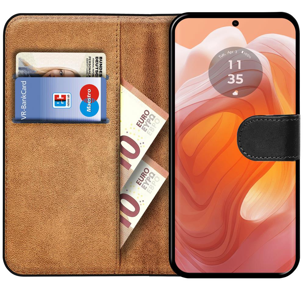 Basic Wallet für Motorola Edge 50 Ultra in Schwarz