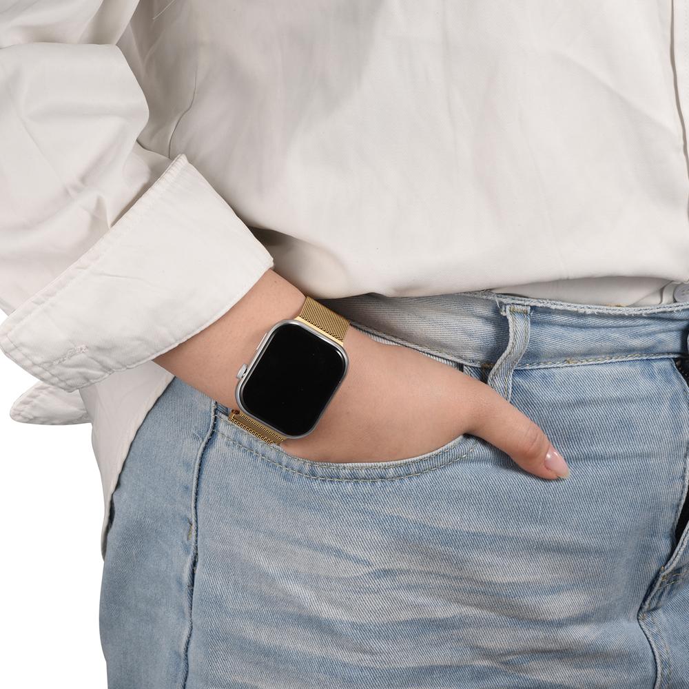 Milanese Edelstahlarmband Apple Watch 1-11/SE1-3/Ultra1-3 - 42/44/45/49mm in Gold - Universal