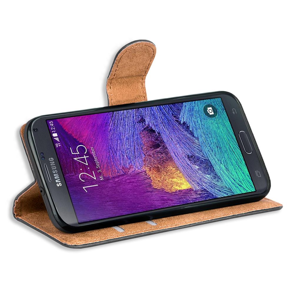 Basic Wallet für Samsung Galaxy Note 4 in Schwarz