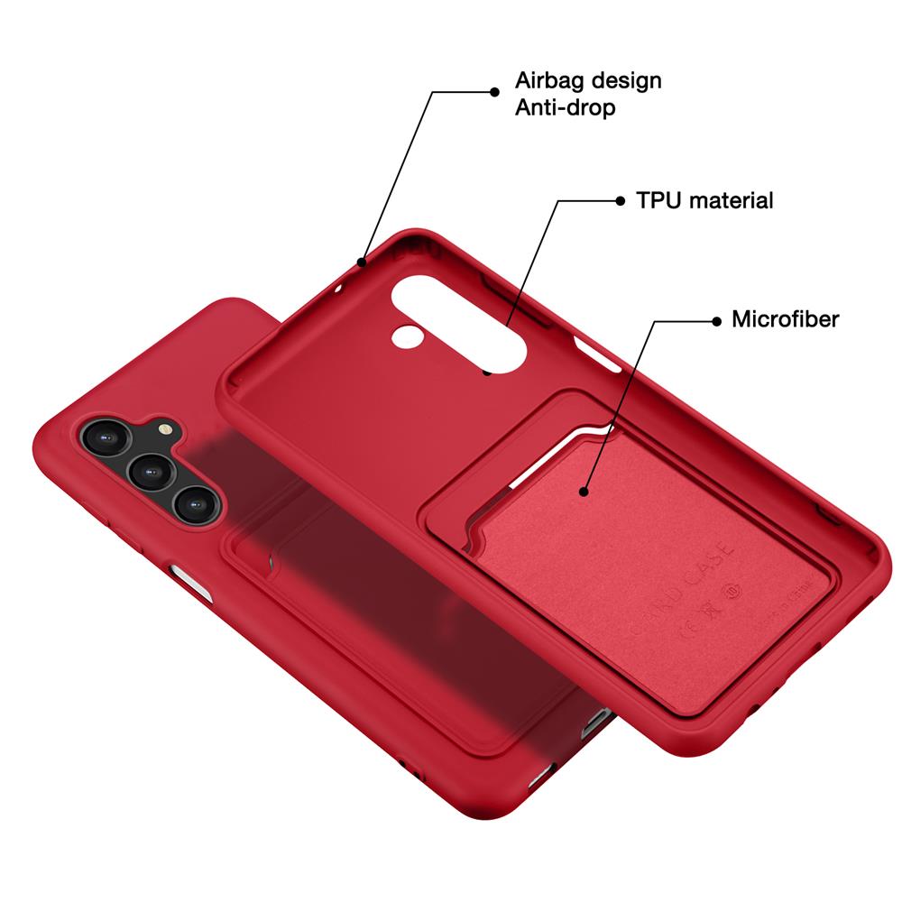 Card Case für Samsung Galaxy S24 Plus in Rot