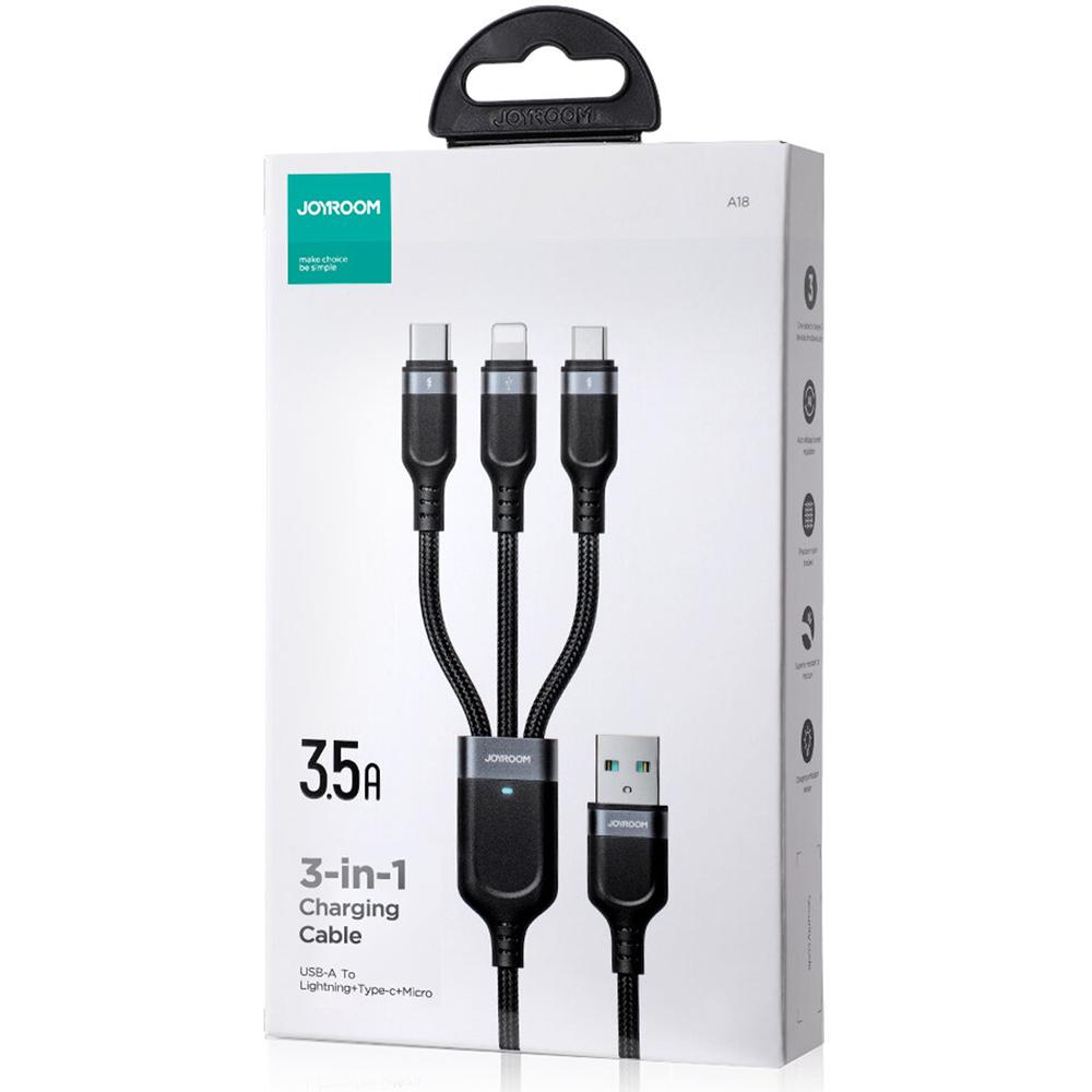 Joyroom USB Kabel - 3in1 - USB - 120CM in Schwarz