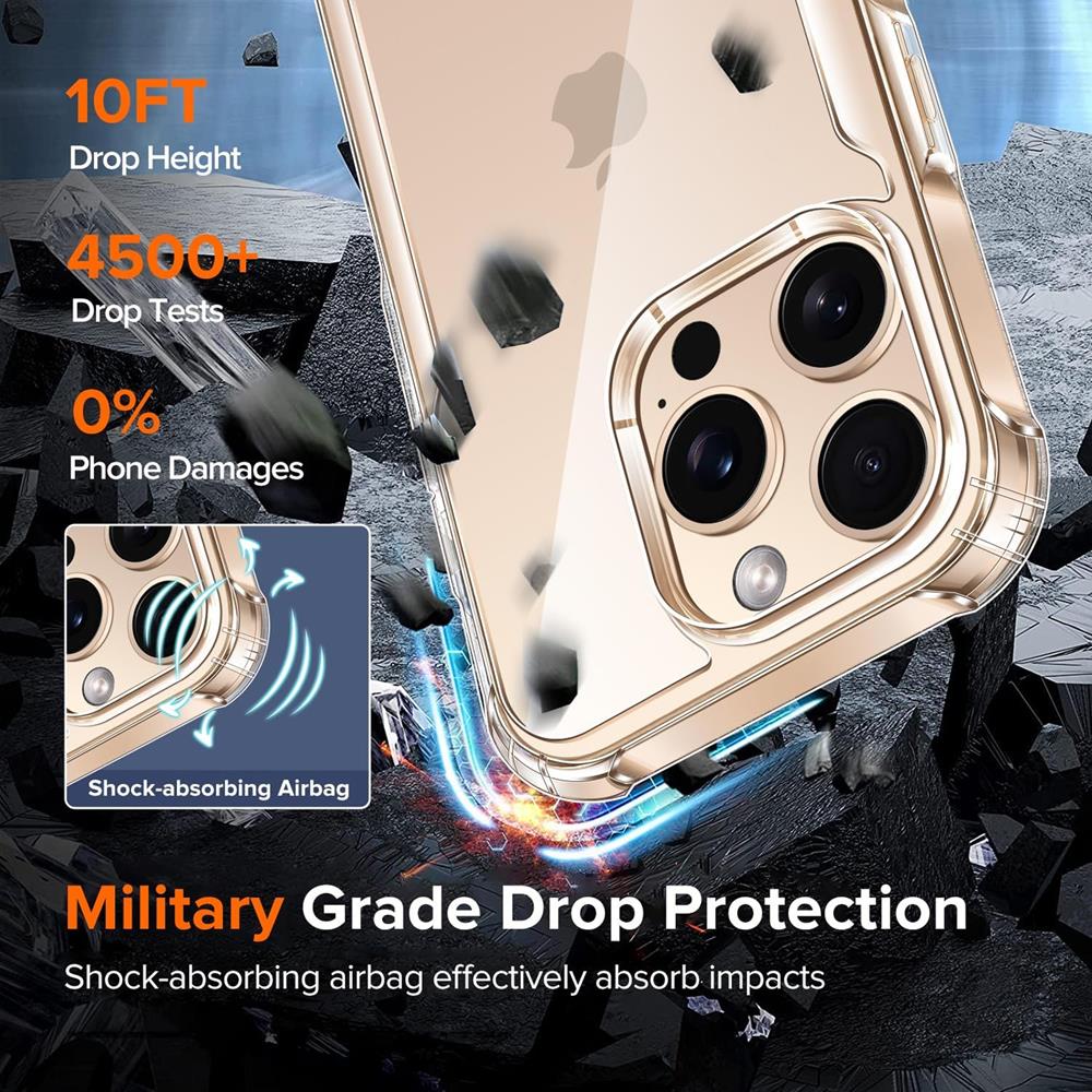 Rugged TPU für Apple iPhone 16 Pro Max in Transparent