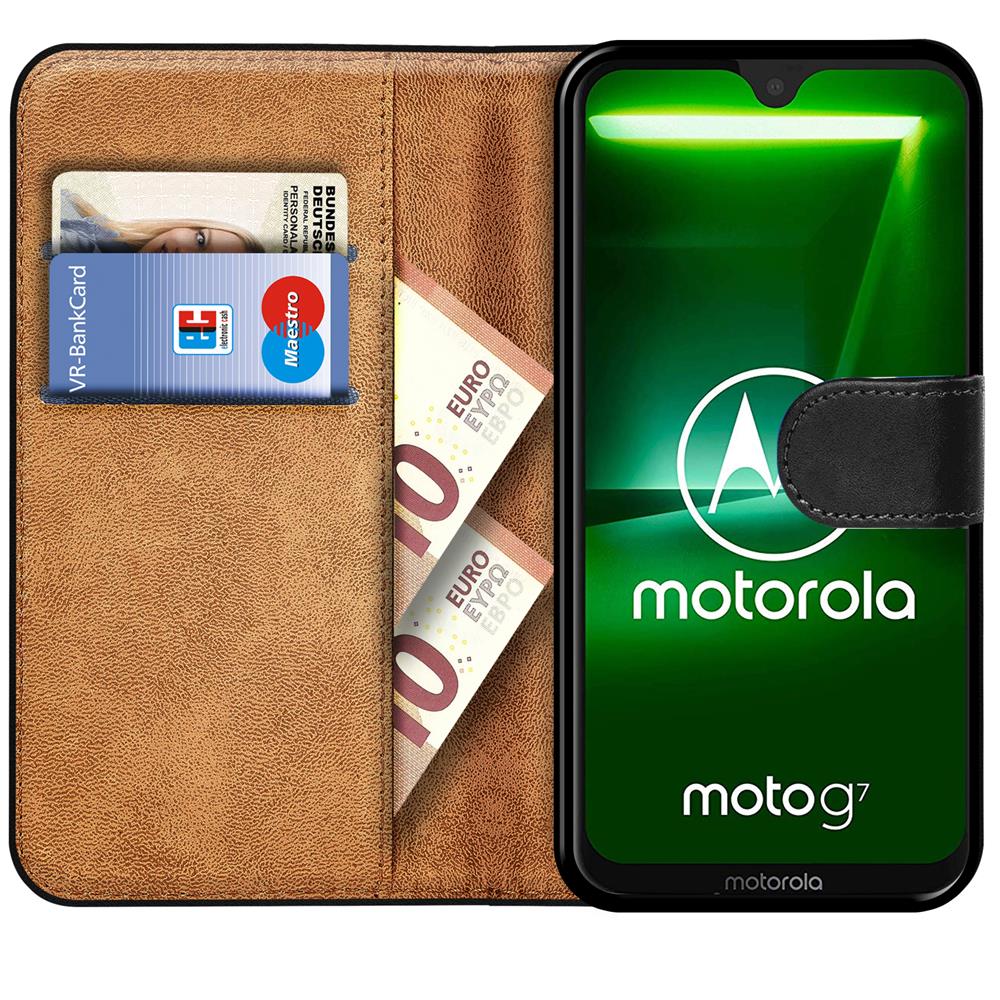 Basic Wallet für Motorola Moto G7 Power in Schwarz