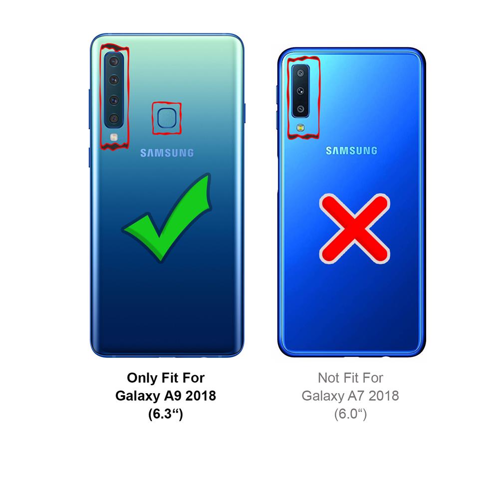 Electroplated Flip für Samsung Galaxy A9 2018 in Schwarz