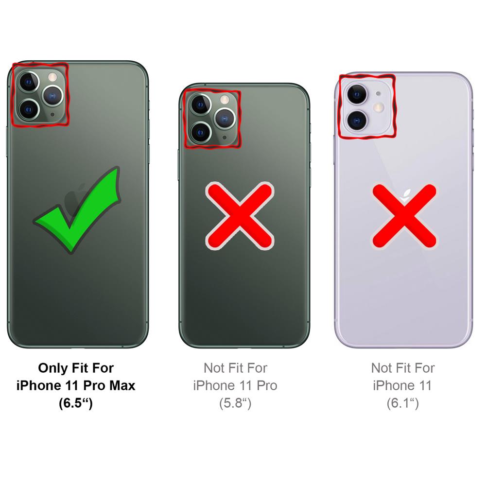 Textil Wallet für Apple iPhone 11 Pro Max in Grau