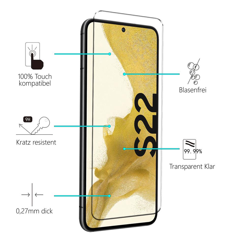 4in1 Glas Set für Samsung Galaxy S22