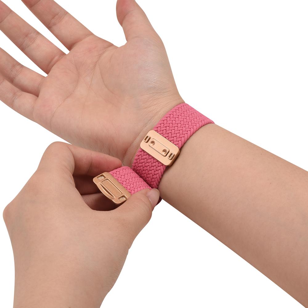 Loop Nylonarmband für Apple Watch 1-11/SE1-3/Ultra1-3 - 42/44/45/49mm in Knallrosa - Universal
