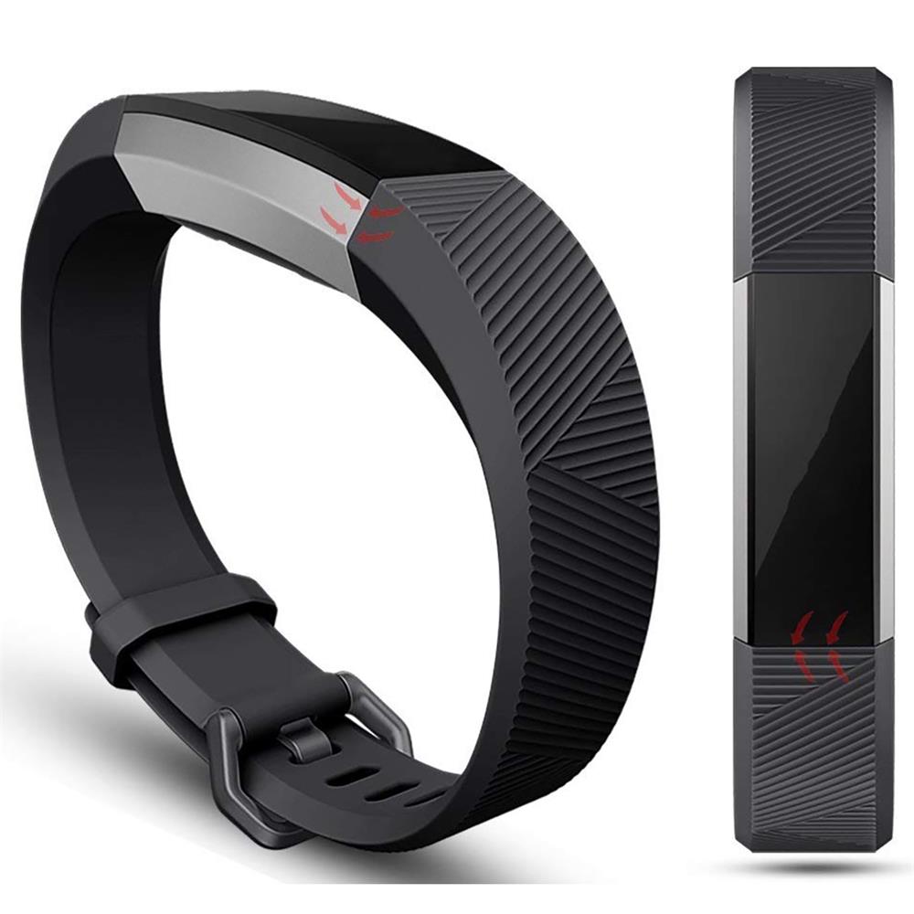 Fitnessarmband TPU für Fitbit Alta / HR - Größe L in Schwarz