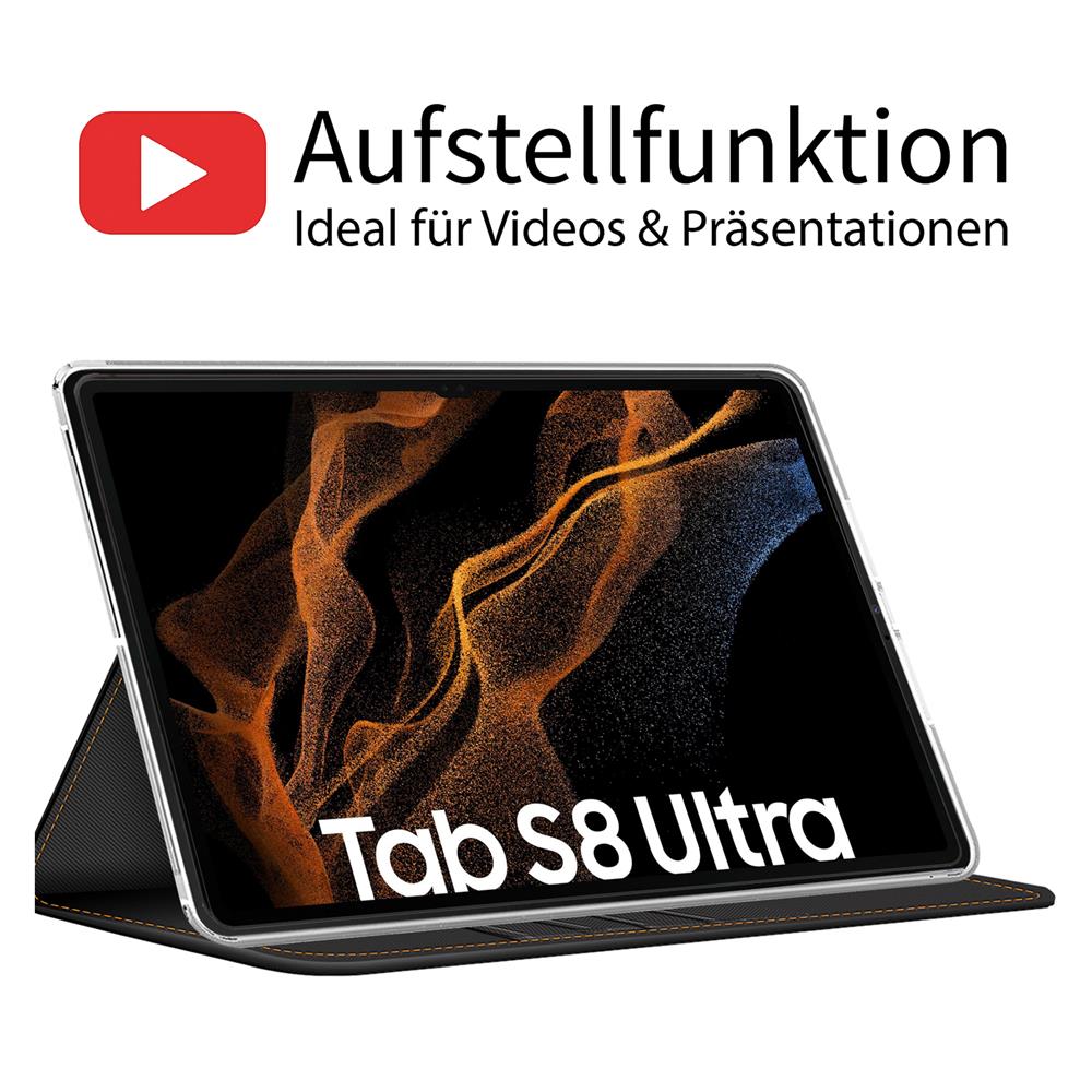 Texture Case für Samsung Galaxy Tab S8 Ultra X900 in Grau