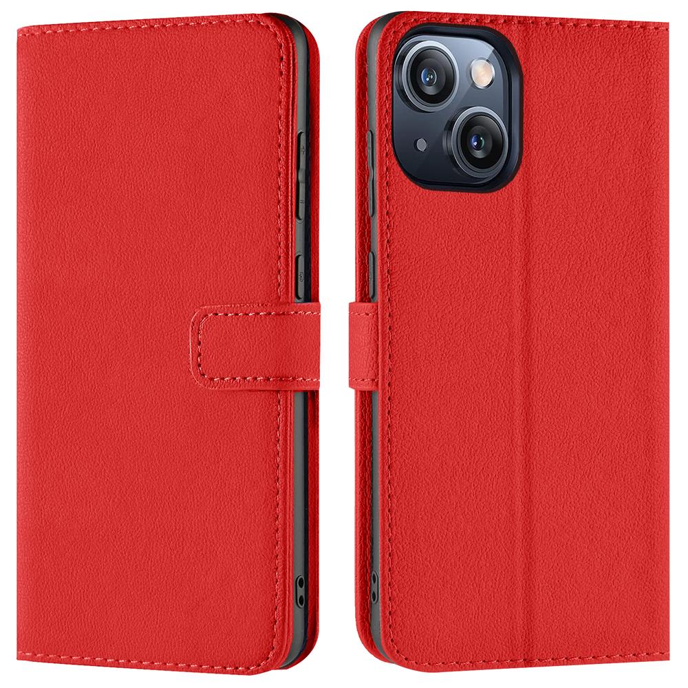 Basic Wallet für Apple iPhone 15 Plus in Rot