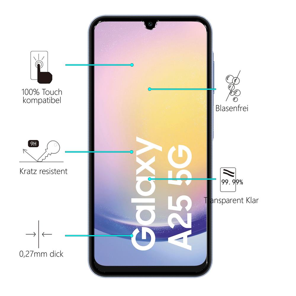 Glas 2in1 für Samsung Galaxy A25 5G