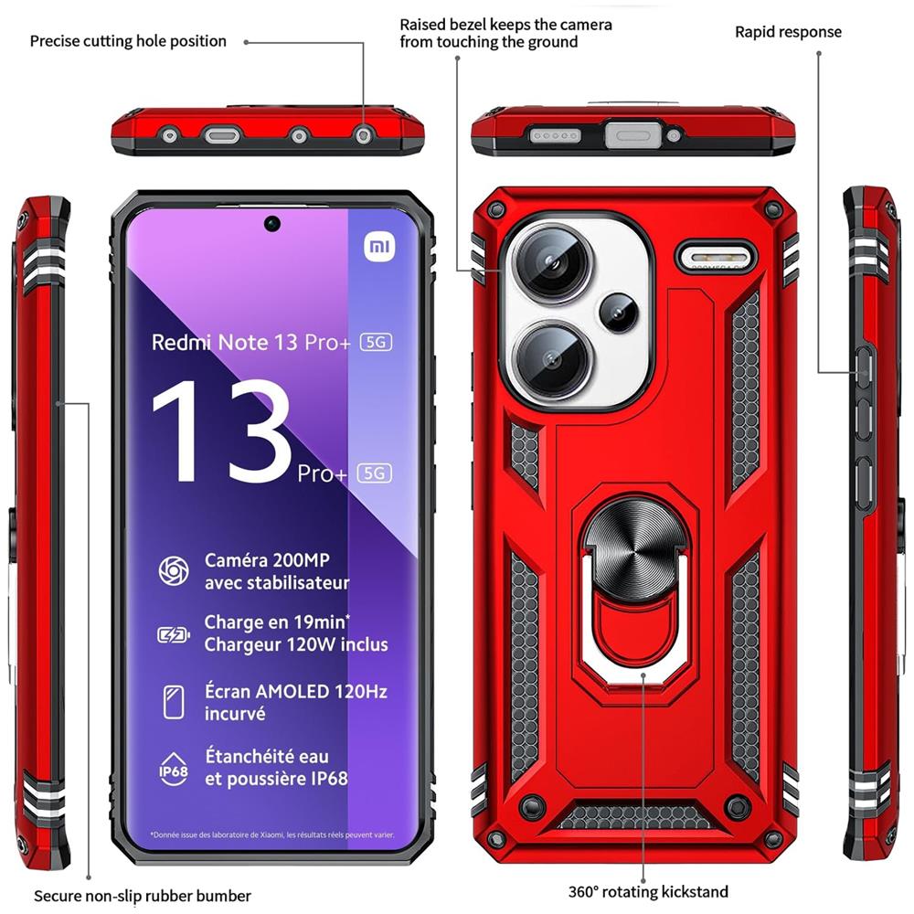 Army Case für Xiaomi Redmi Note 13 Pro Plus 5G in Rot