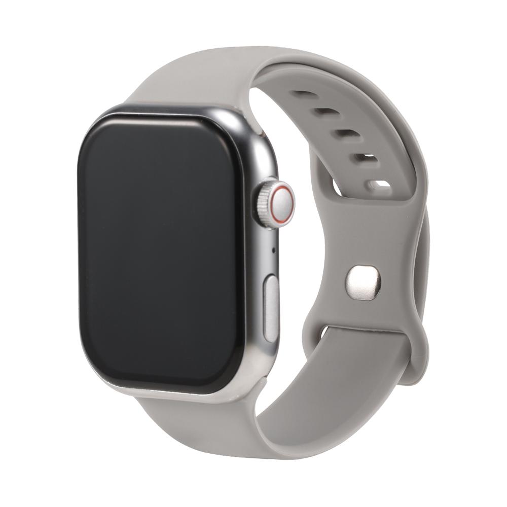Silikonarmband Butterfly Apple Watch 1-11/SE1-3/Ultra1-3 - 42/44/45/49mm in Wolkengrau - Größe L