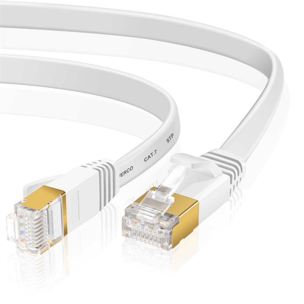 Patch FLAT Kabel Cat7 - PC-Flat-700A - 8M in Weiss