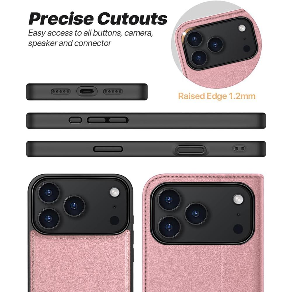Magnetic Wallet für Apple iPhone 17 Pro Max in Rosegold