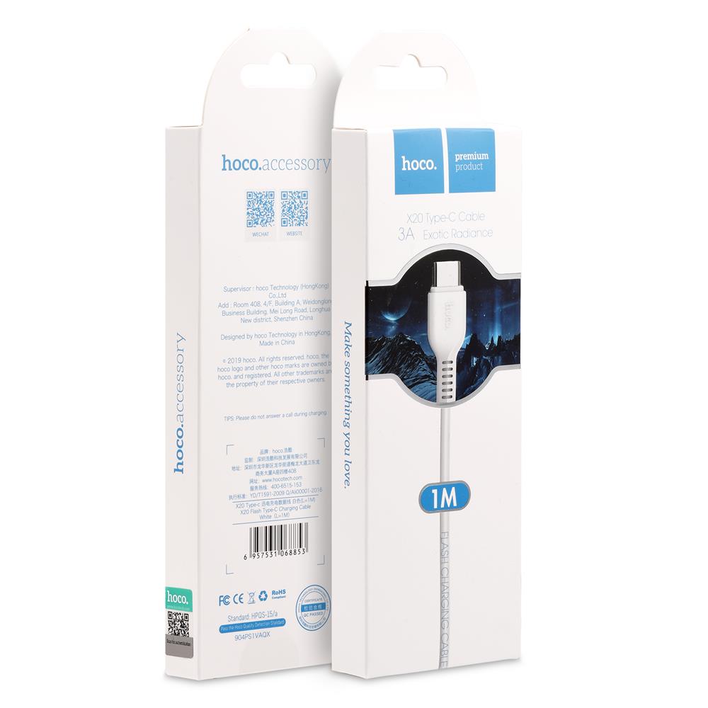 Hoco USB Kabel - X20 Type C - 3M in Weiss