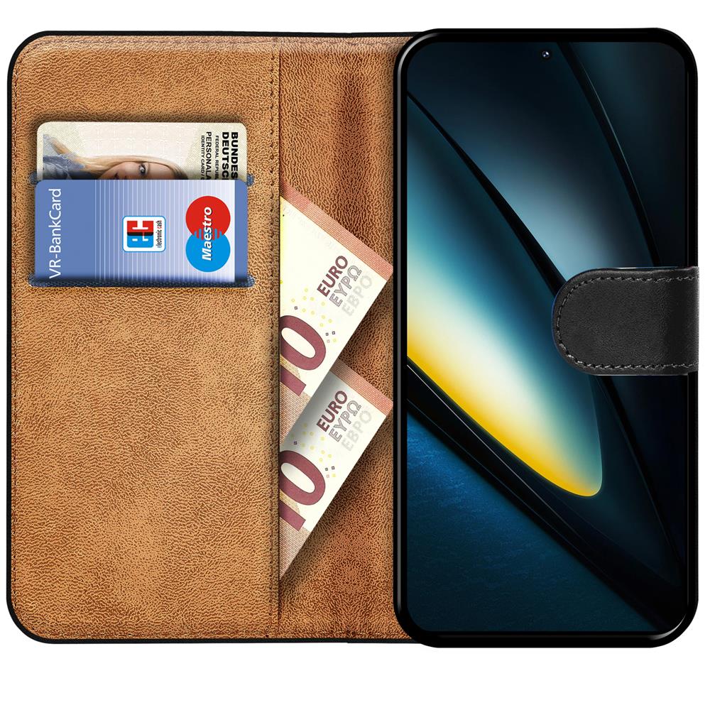 Basic Wallet für Xiaomi Poco F6 Pro in Schwarz
