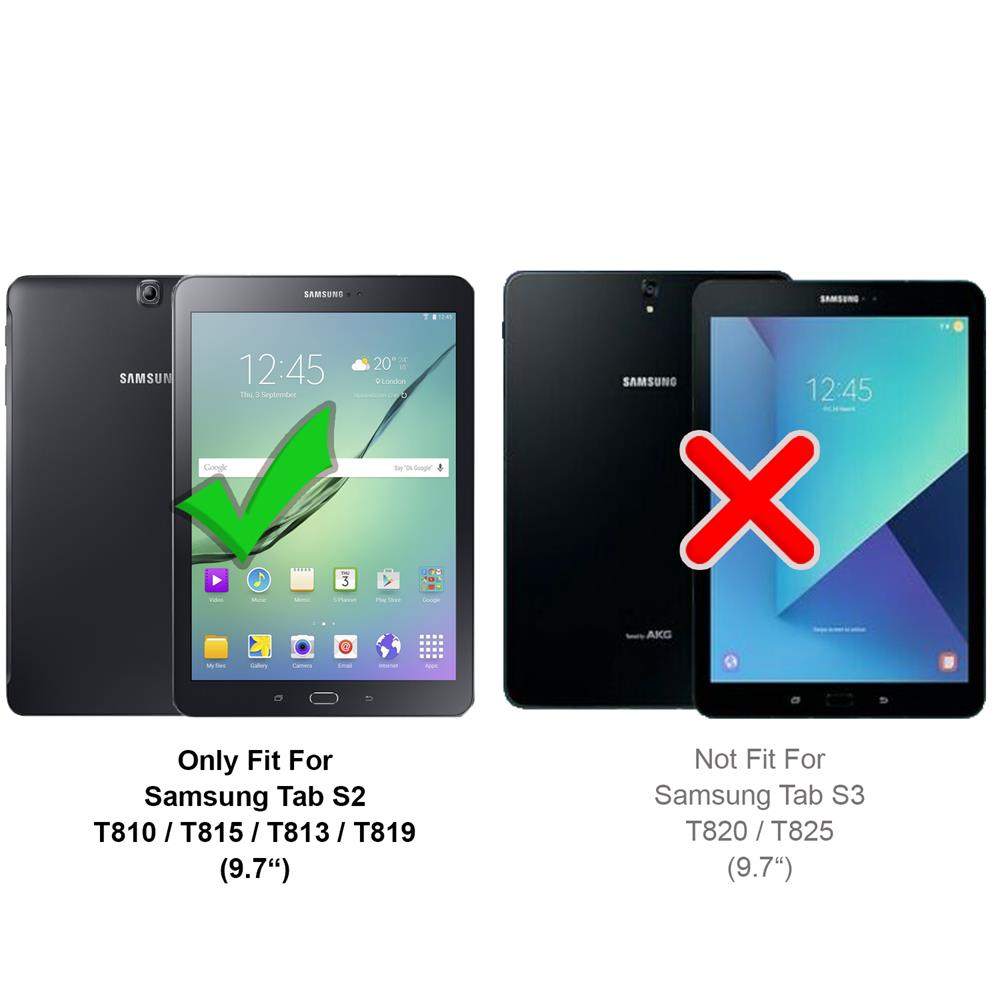 Outdoor Tab für Samsung Galaxy Tab S2 9.7 T810 in Schwarz