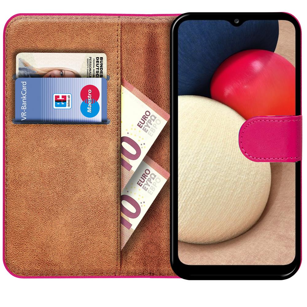Basic Wallet für Samsung Galaxy A12 / M12 in Pink