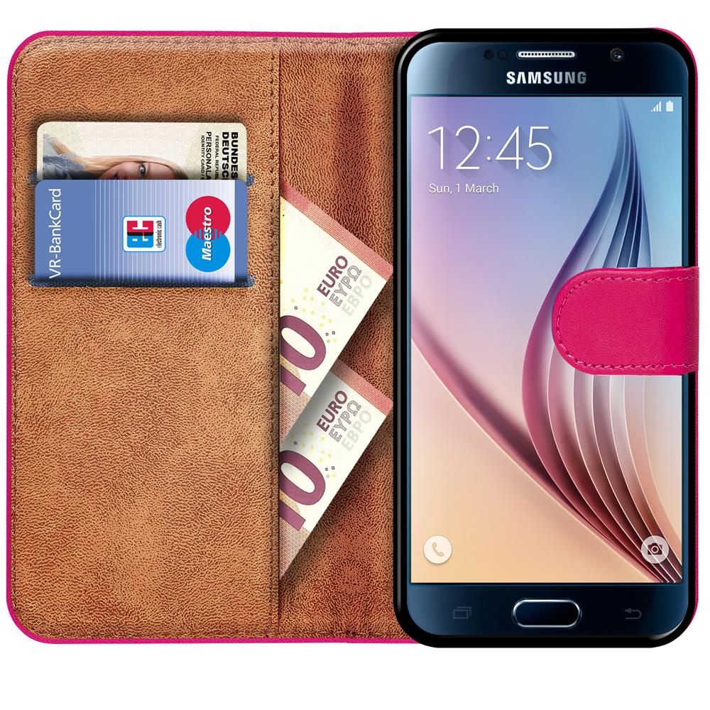 Basic Wallet für Samsung Galaxy S6 in Pink