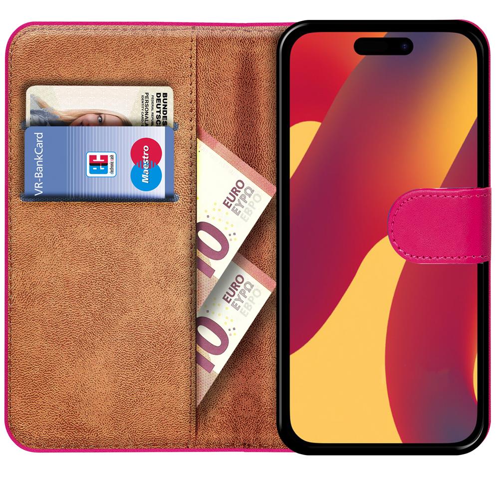 Basic Wallet für Apple iPhone 16 Pro Max in Pink