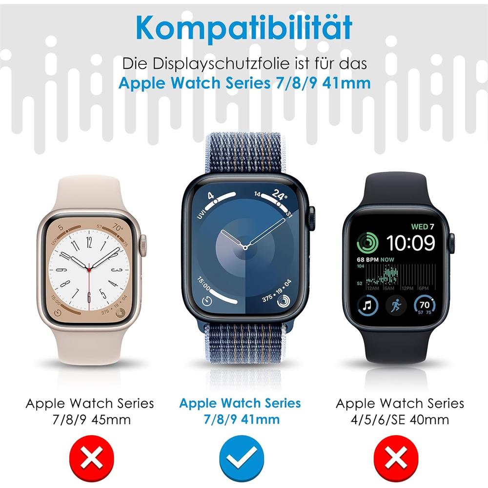 Silikon Hülle Full TPU für Apple Watch 7 - 9 - 41mm