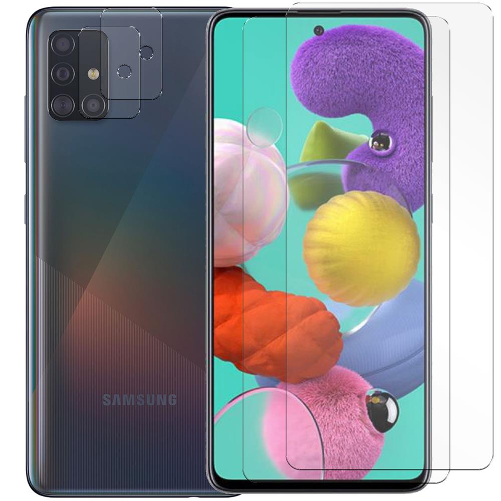 4in1 Glas Set für Samsung Galaxy A51