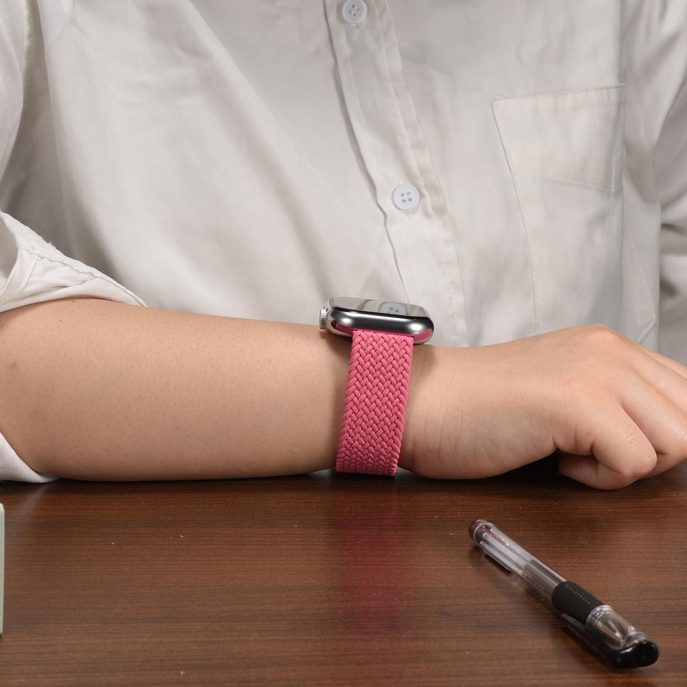 Loop Nylonarmband für Apple Watch 1-11/SE1-3/Ultra1-3 - 42/44/45/49mm in Knallrosa - Universal