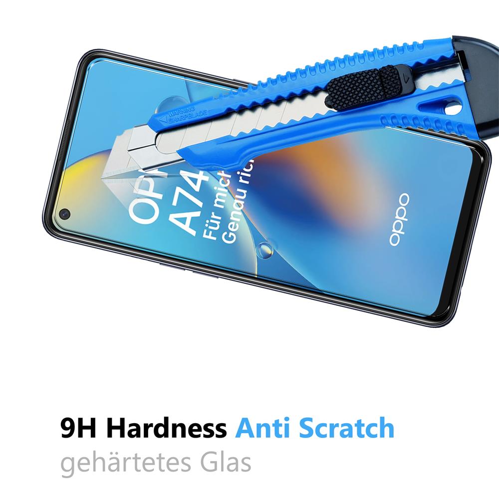 4in1 Glas Set für OPPO A74 4G