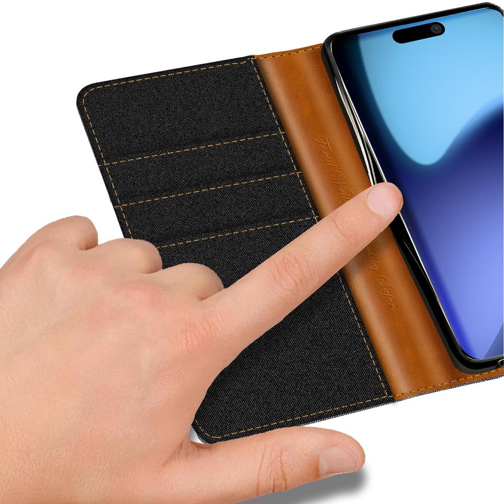 Textil Wallet für Apple iPhone Air (2025) in Schwarz