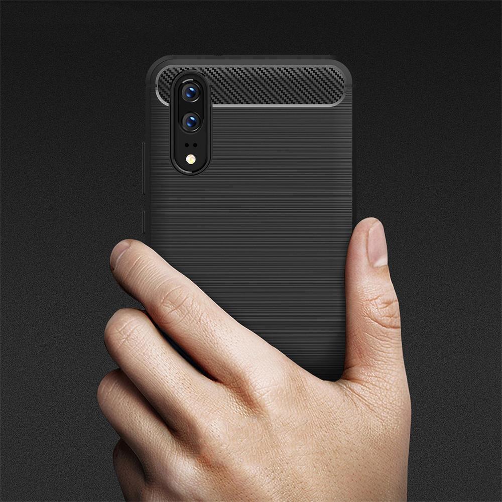 Carbon Brush TPU für Huawei P20 Pro in Schwarz