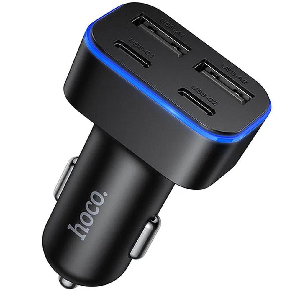 Hoco Kfz-Ladegerät - Z63 2x USB-C/2x USB-A - Schwarz
