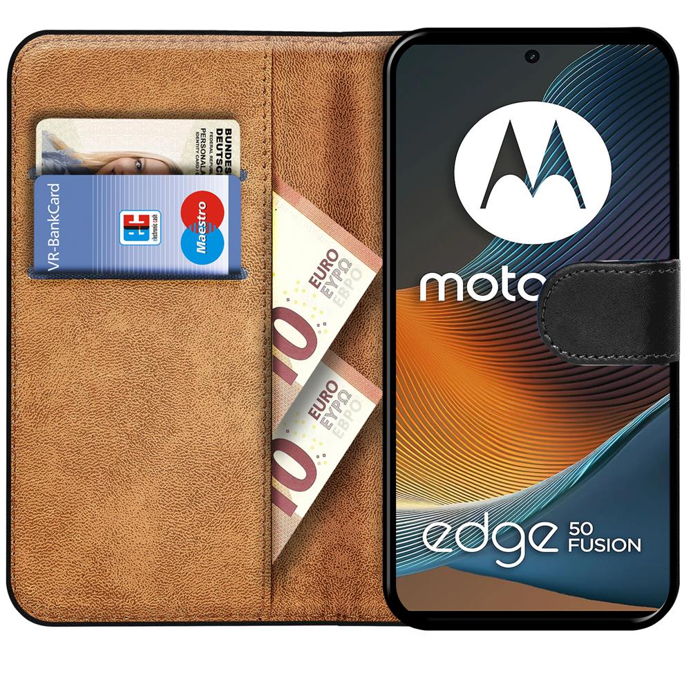 Basic Wallet für Motorola Edge 50 Fusion in Schwarz