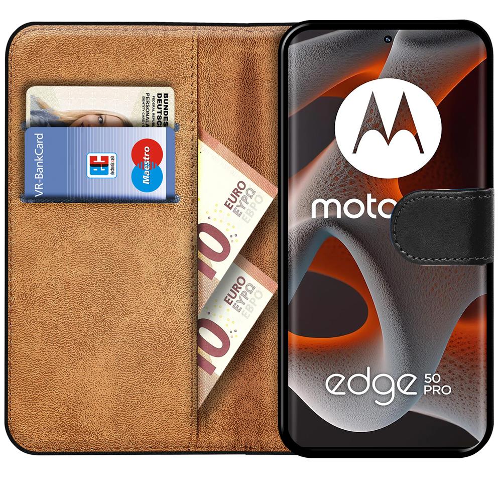 Basic Wallet für Motorola Edge 50 Pro in Schwarz