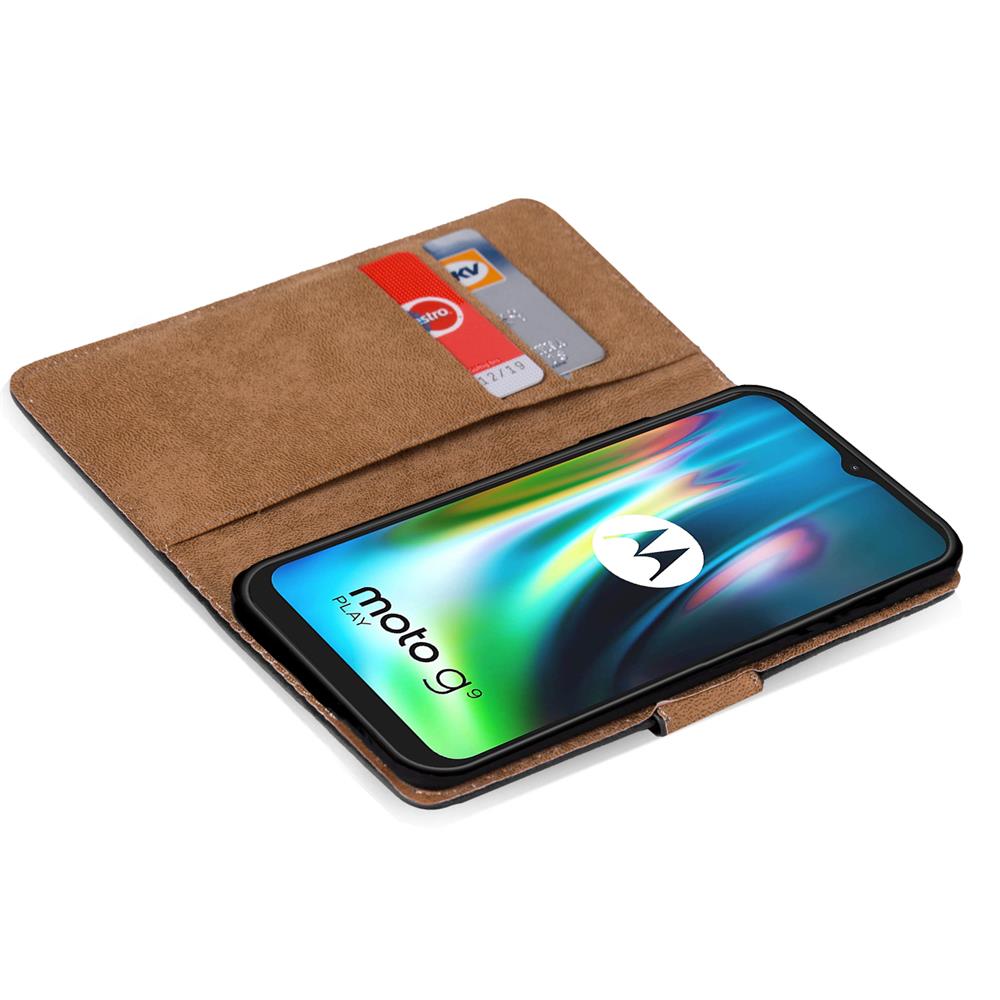 Basic Wallet für Motorola Moto G9 Play in Schwarz