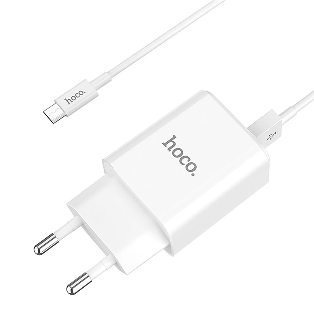 Netz-Ladegerät Hoco - C62A microUSB Weiss