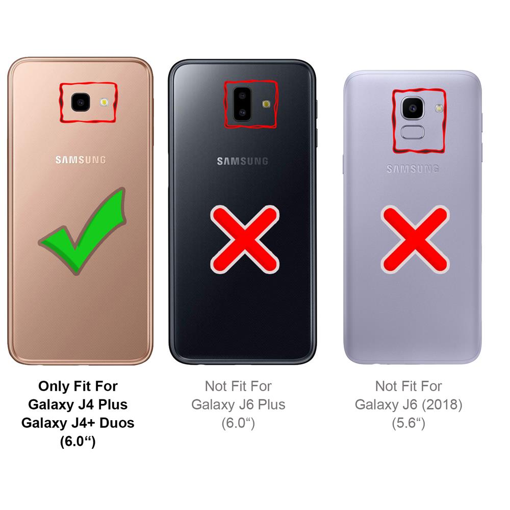 Electroplated Flip für Samsung Galaxy J4 Plus in Blau