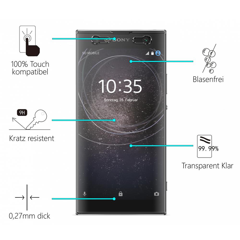 Glas 2in1 für Sony Xperia XA2 Ultra