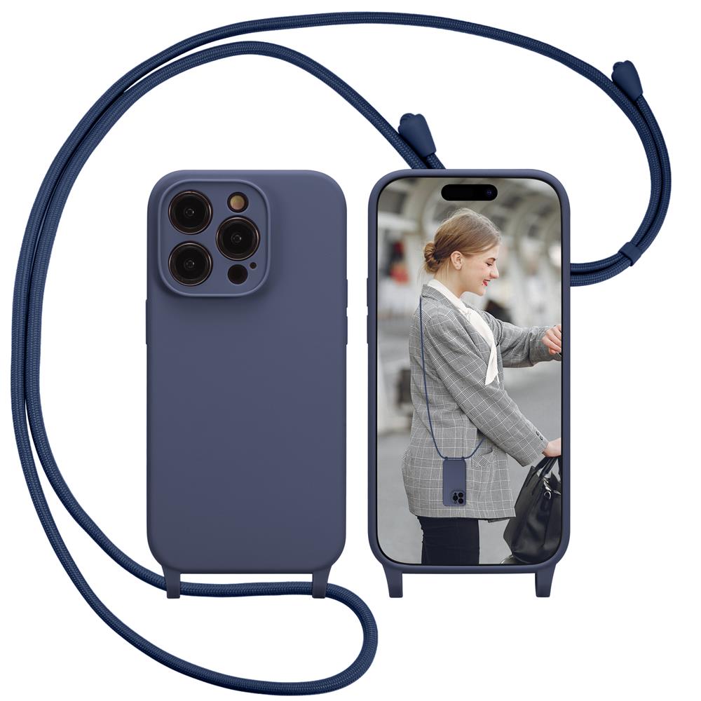 Connect Case Colour inkl. Kette für Apple iPhone 15 Pro Max in Blau