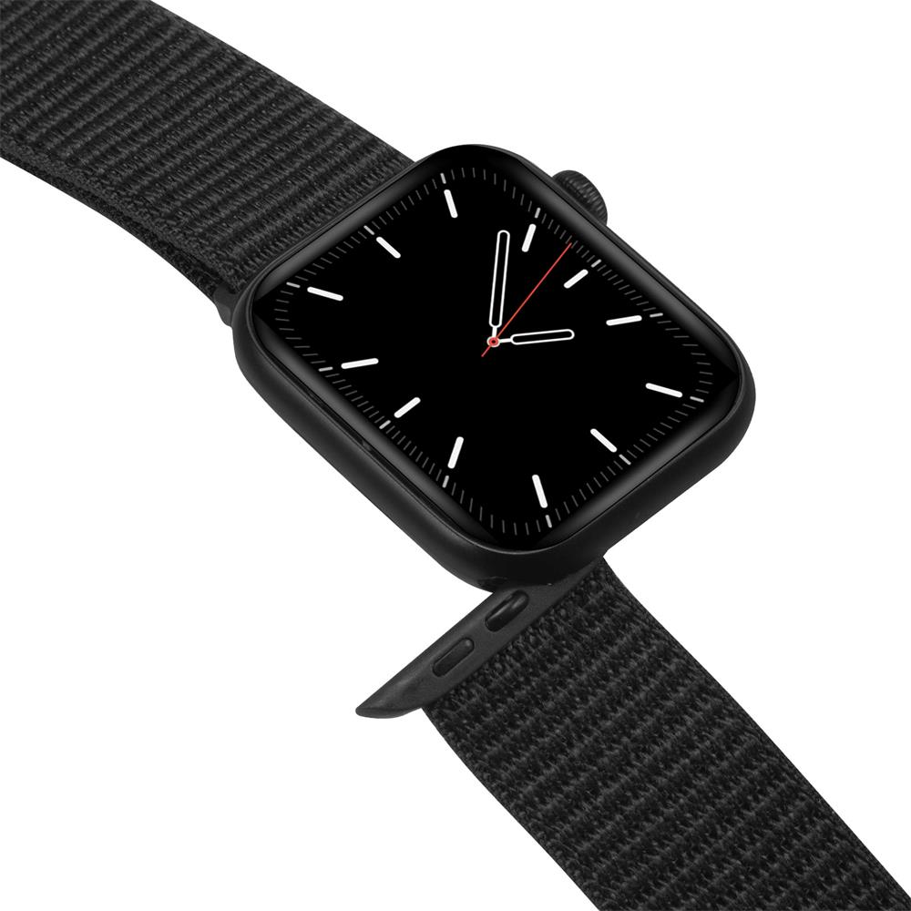 Fitnessarmband Nylon für Apple Watch 1-9 - 42/44/45 in Schwarz